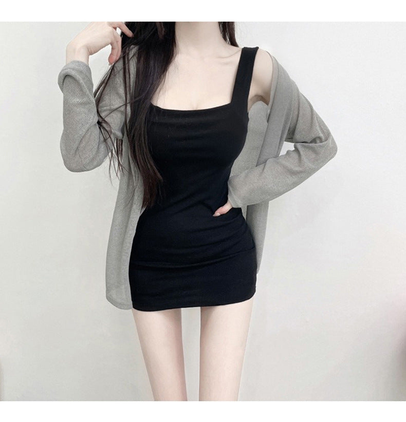 Sleek Sleeveless Square Neck Bodycon Dress for a Sexy Look KiyomiBeautyLand Sleek Sleeveless Square Neck Bodycon Dress for a Sexy Look KiyomiBeautyLand